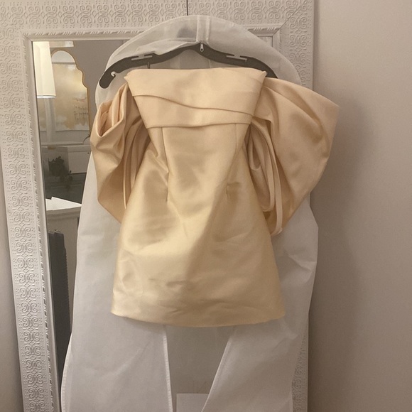 Solace London Elina Off-The-Shoulder Duchesse Satin Mini Dress - Picture 4 of 15